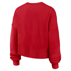 Texas Rangers Women's Oversized High Hip Pullover Sweatshirt Red