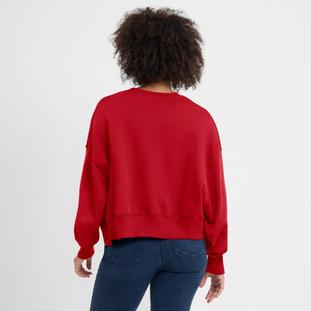 Texas Rangers Women's Oversized High Hip Pullover Sweatshirt Red