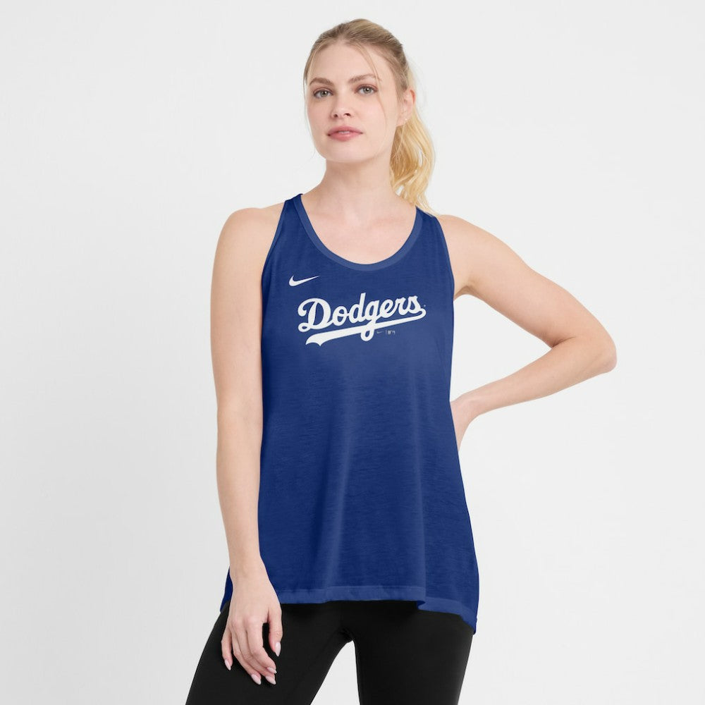 Los Angeles Dodgers Open-Back Crisscross Dri-FIT Tank Top Royal