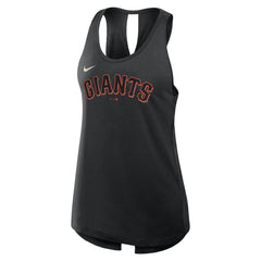 San Francisco Giants Open-Back Crisscross Dri-FIT Tank Top Black