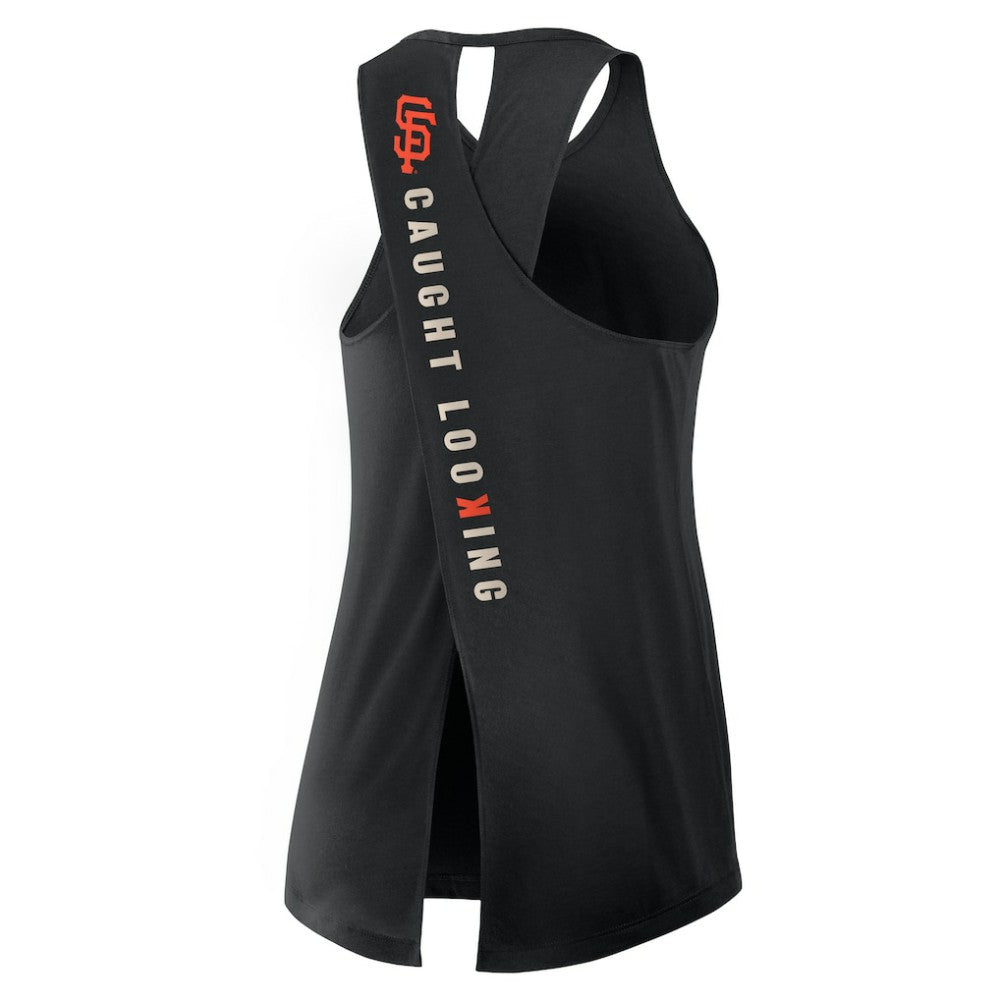 San Francisco Giants Open-Back Crisscross Dri-FIT Tank Top Black