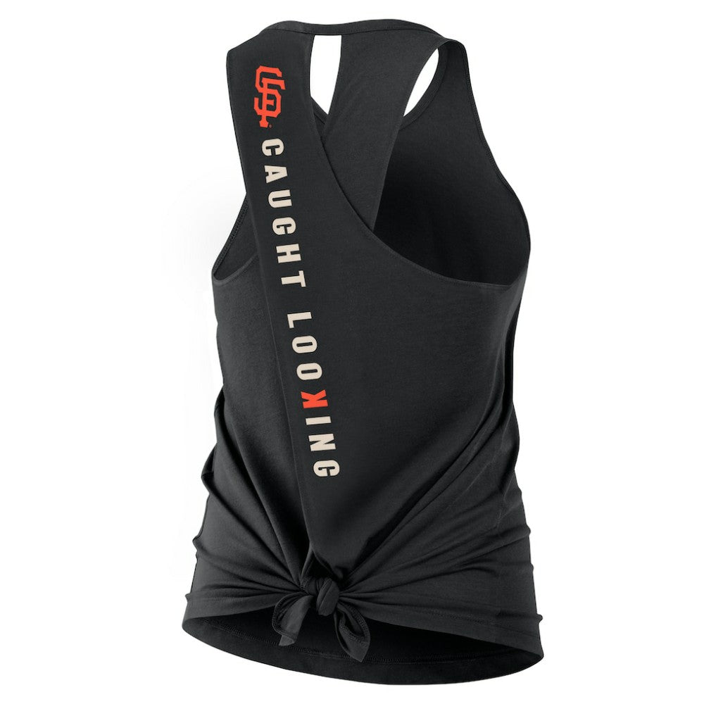 San Francisco Giants Open-Back Crisscross Dri-FIT Tank Top Black