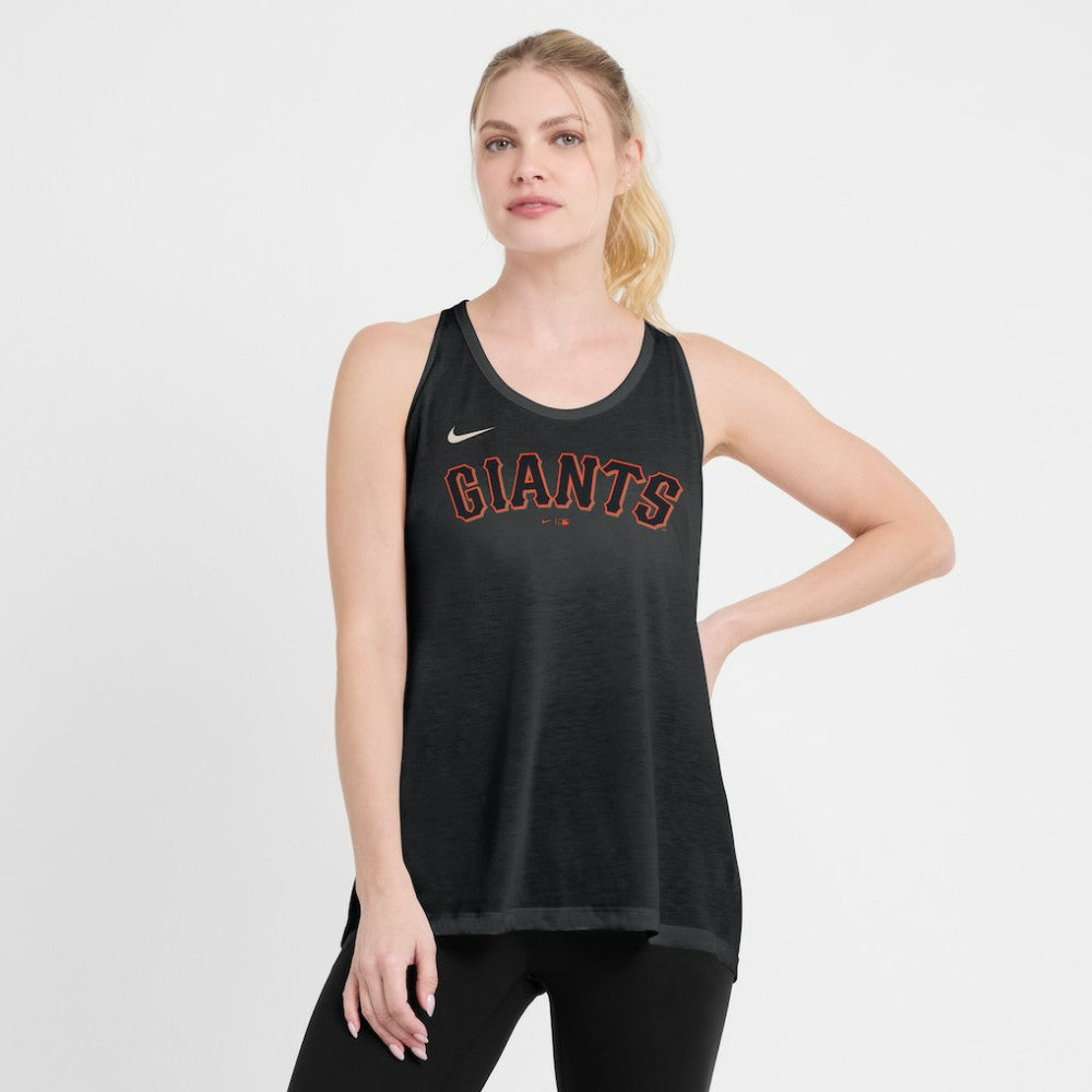 San Francisco Giants Open-Back Crisscross Dri-FIT Tank Top Black