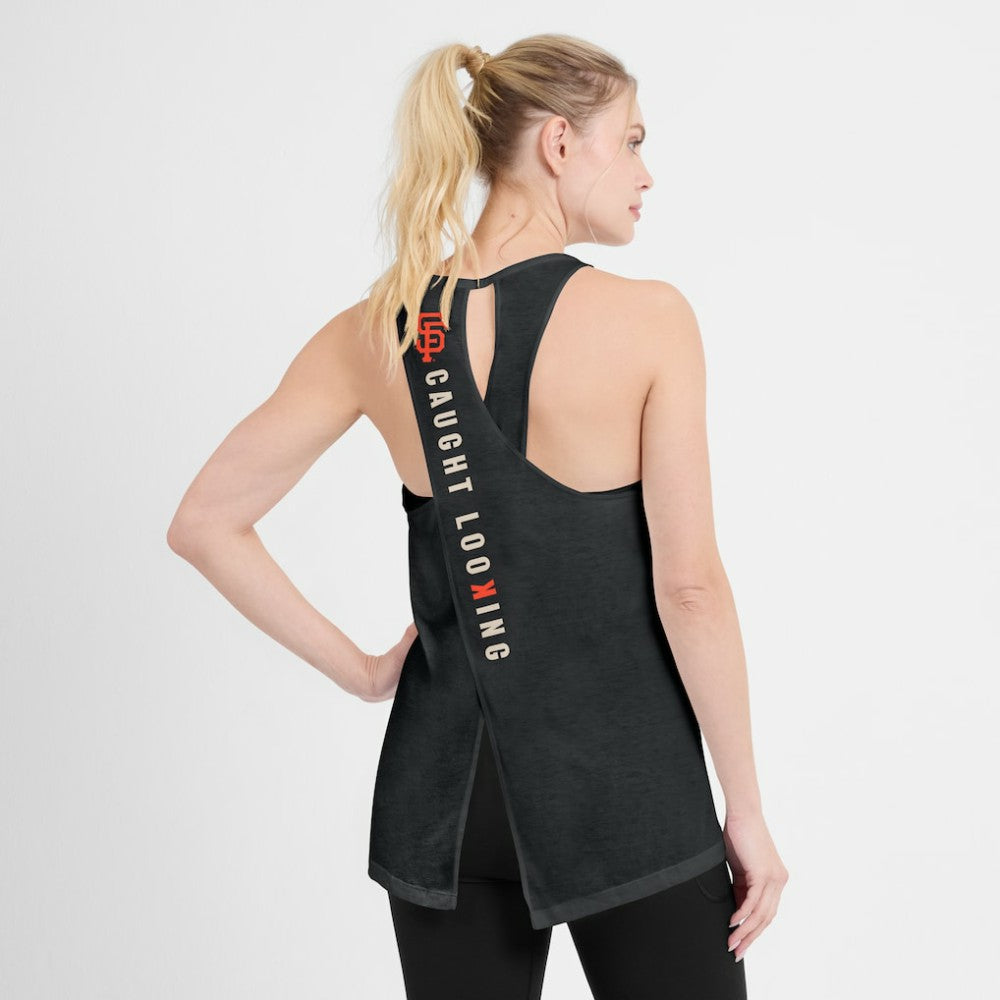 San Francisco Giants Open-Back Crisscross Dri-FIT Tank Top Black