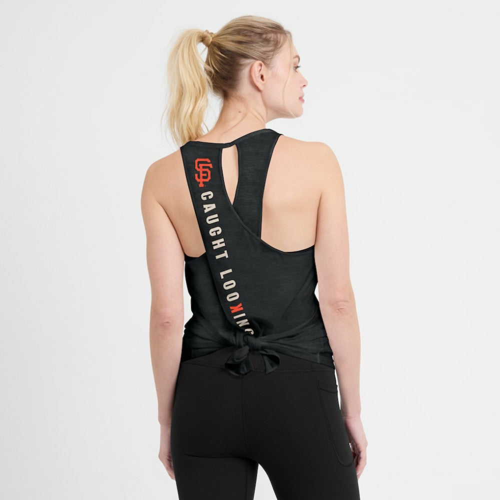 San Francisco Giants Open-Back Crisscross Dri-FIT Tank Top Black