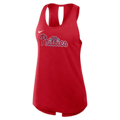 Philadelphia Phillies Open-Back Crisscross Dri-FIT Tank Top Red