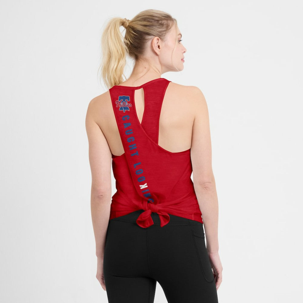 Philadelphia Phillies Open-Back Crisscross Dri-FIT Tank Top Red
