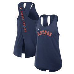 Houston Astros Open-Back Crisscross Dri-FIT Tank Top Navy