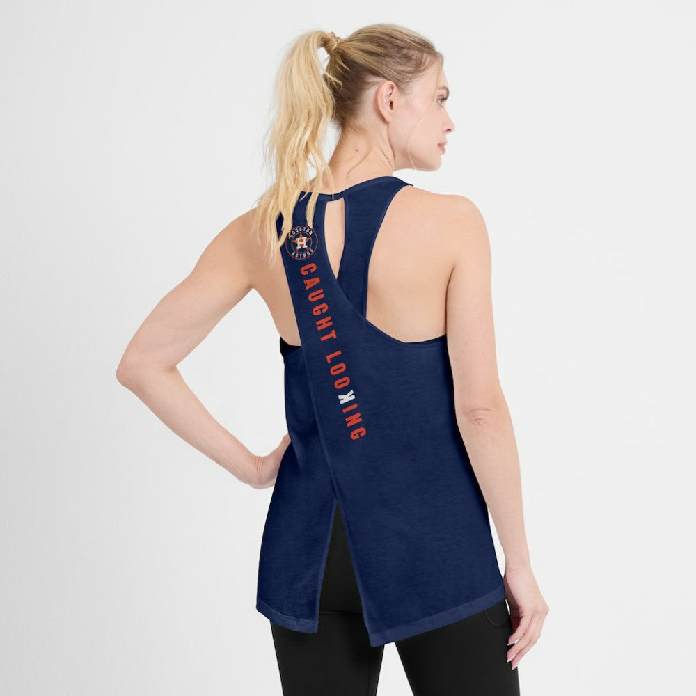 Houston Astros Open-Back Crisscross Dri-FIT Tank Top Navy