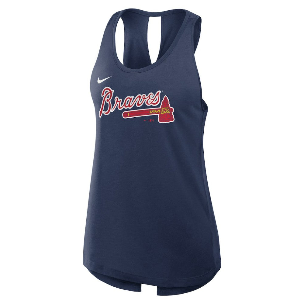 Atlanta Braves Open-Back Crisscross Dri-FIT Tank Top Navy
