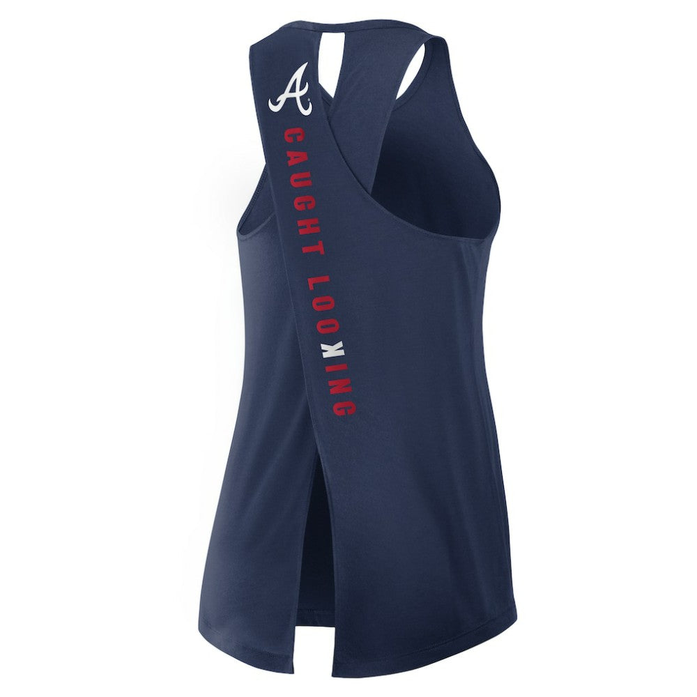 Atlanta Braves Open-Back Crisscross Dri-FIT Tank Top Navy