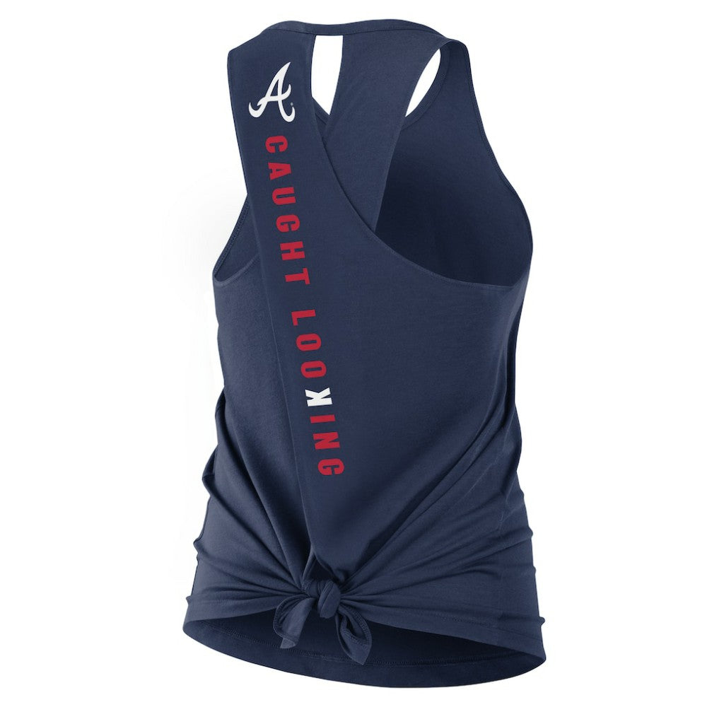Atlanta Braves Open-Back Crisscross Dri-FIT Tank Top Navy