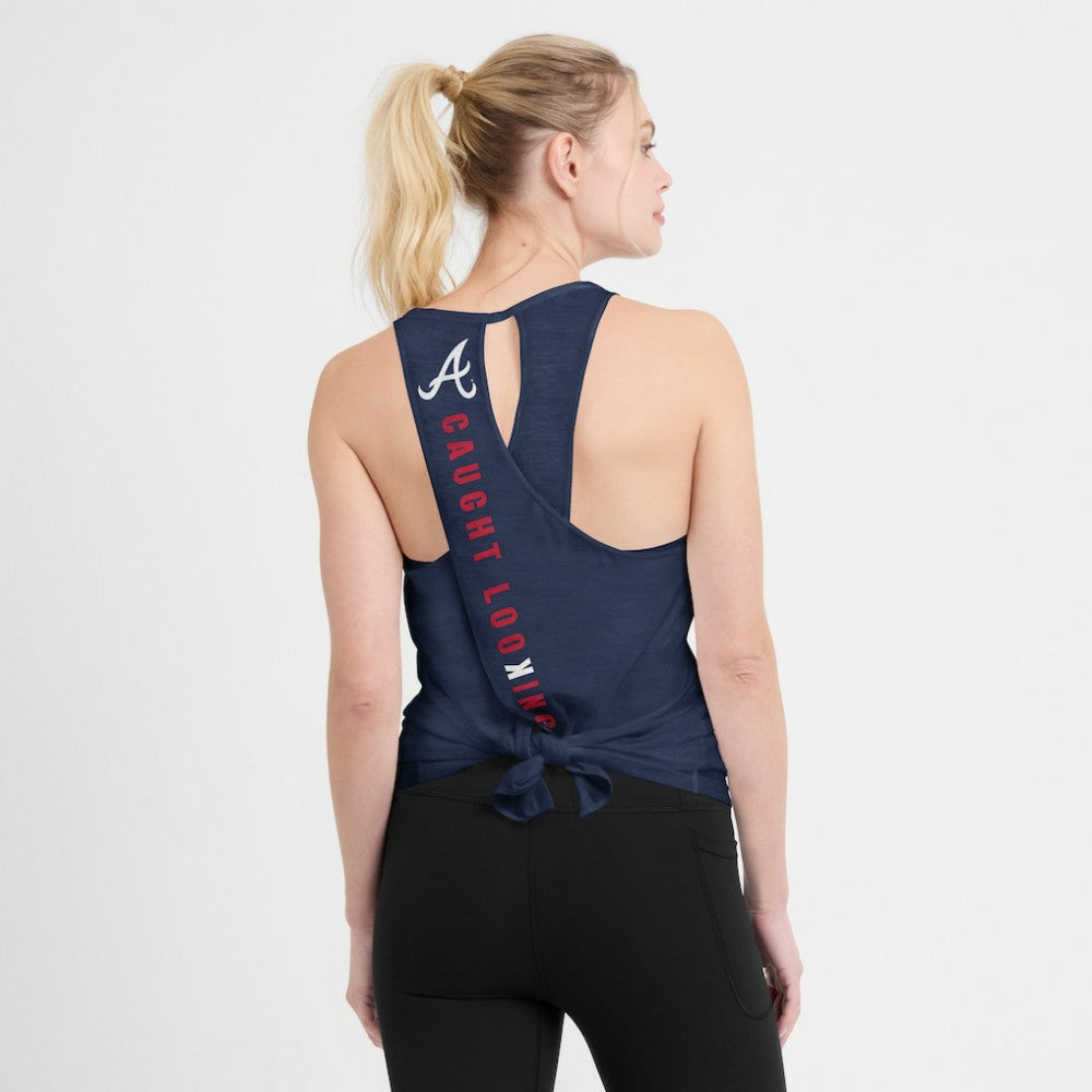 Atlanta Braves Open-Back Crisscross Dri-FIT Tank Top Navy