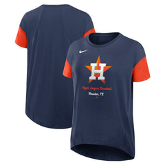 Houston Astros Women's Flowy Fashion Tri-Blend Dri-FIT T-Shirt Navy