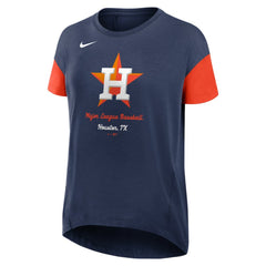 Houston Astros Women's Flowy Fashion Tri-Blend Dri-FIT T-Shirt Navy
