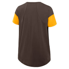 San Diego Padres Women's Flowy Fashion Tri-Blend Dri-FIT T-Shirt Brown