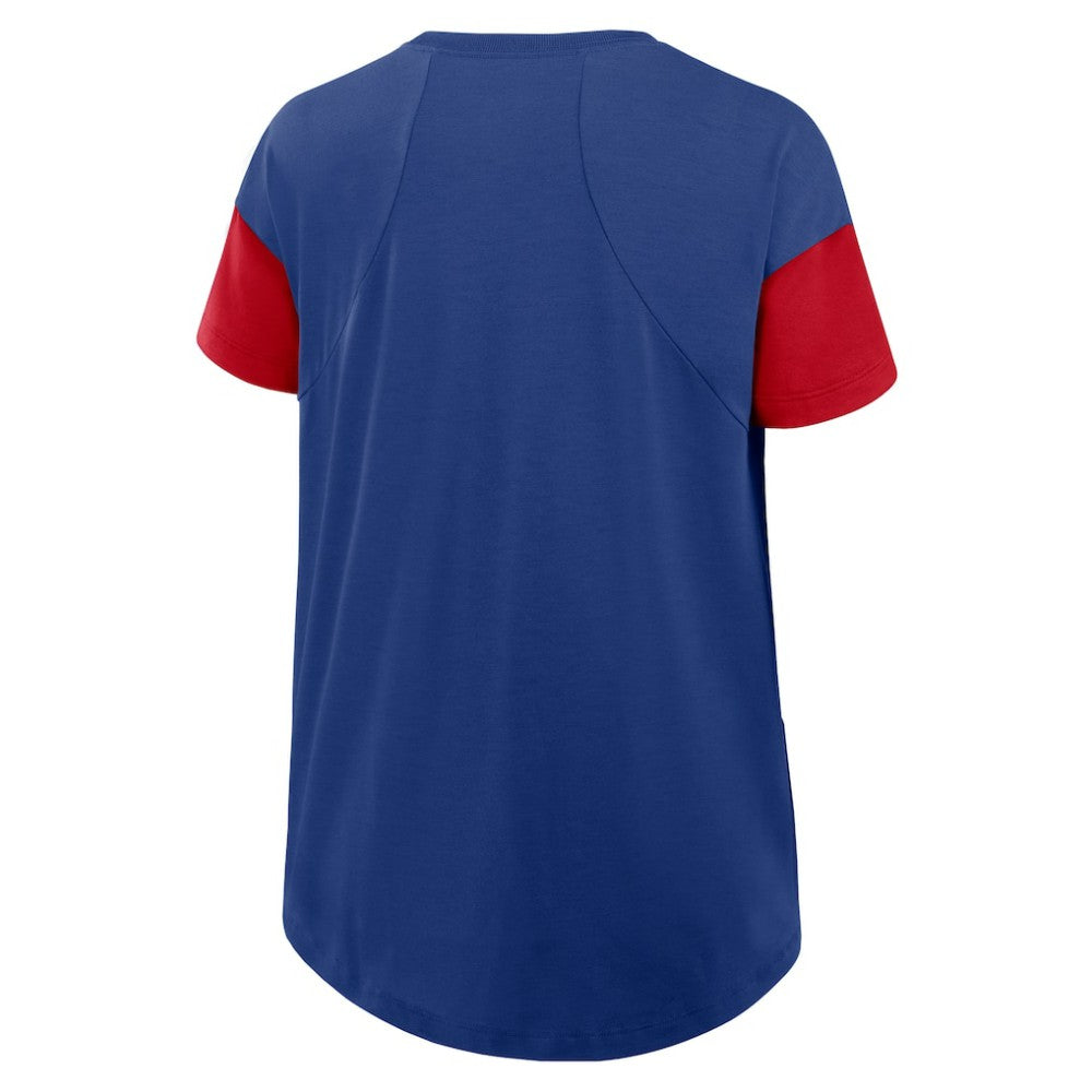 Texas Rangers Women's Flowy Fashion Tri-Blend Dri-FIT T-Shirt Royal