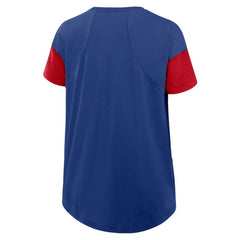 Texas Rangers Women's Flowy Fashion Tri-Blend Dri-FIT T-Shirt Royal