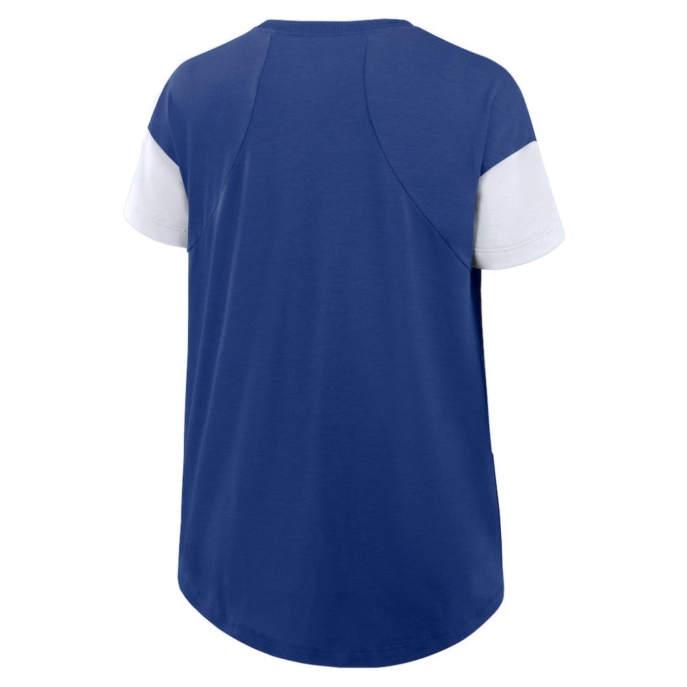 Los Angeles Dodgers Women's Flowy Fashion Tri-Blend Dri-FIT T-Shirt Royal