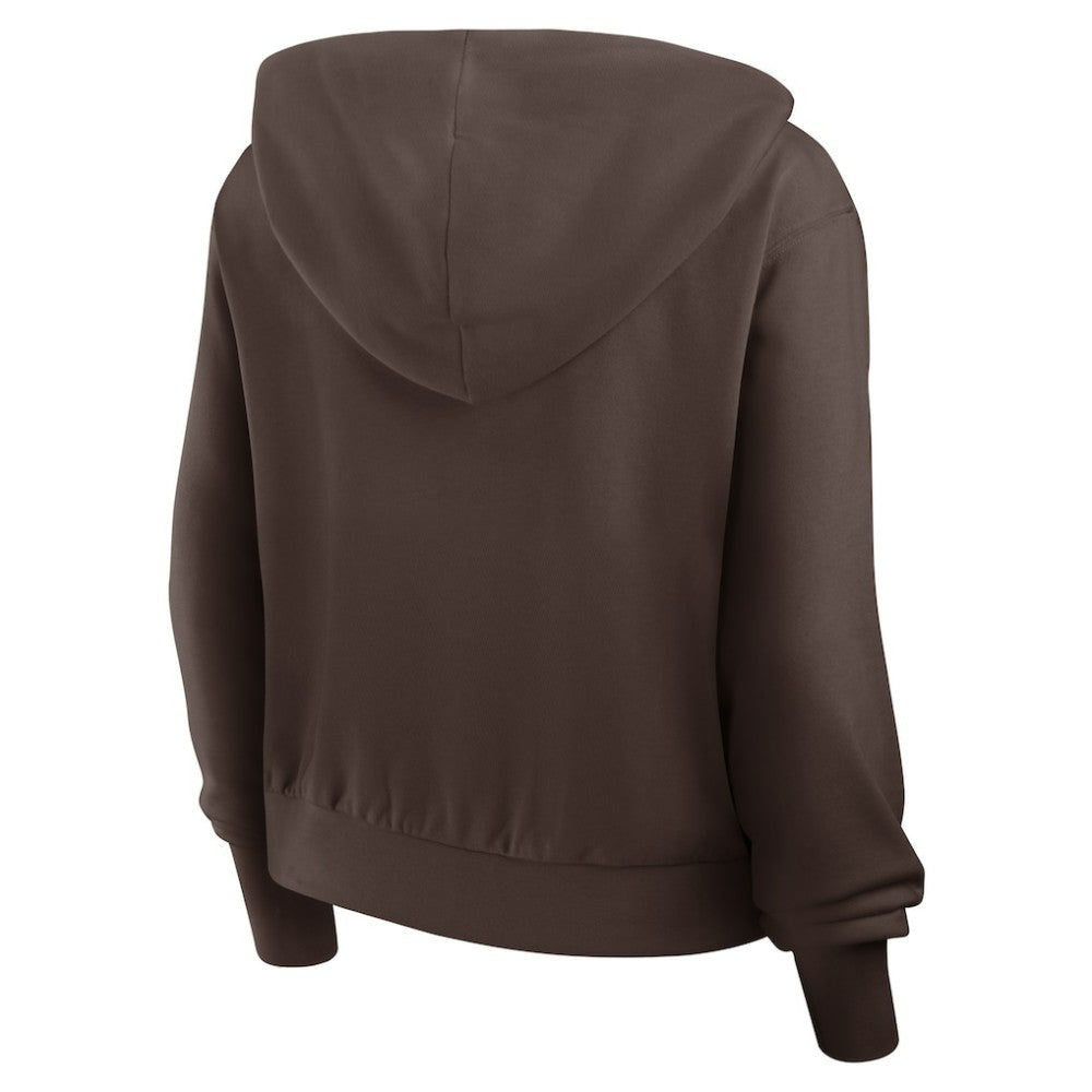 San Diego Padres Women's Cropped Chill Full-Zip Hoodie Brown