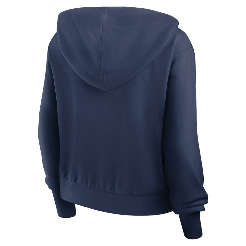 Boston Red Sox Women's Cropped Chill Full-Zip Hoodie Navy