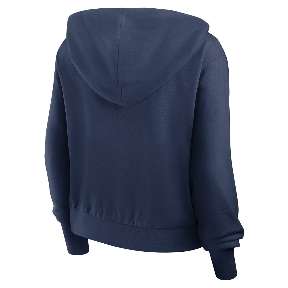 Cleveland Guardians Women's Cropped Chill Full-Zip Hoodie Navy