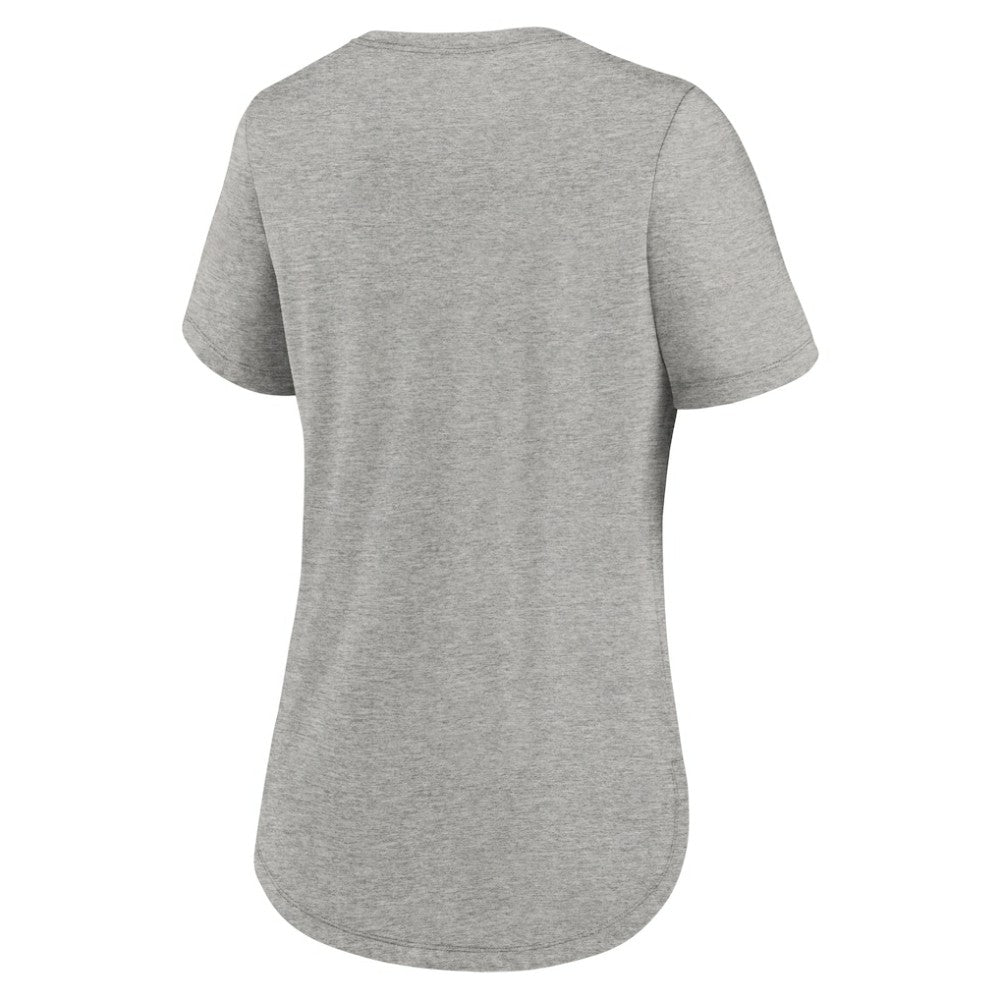 Los Angeles Dodgers Women's Script Tri-Blend T-Shirt Heather Gray