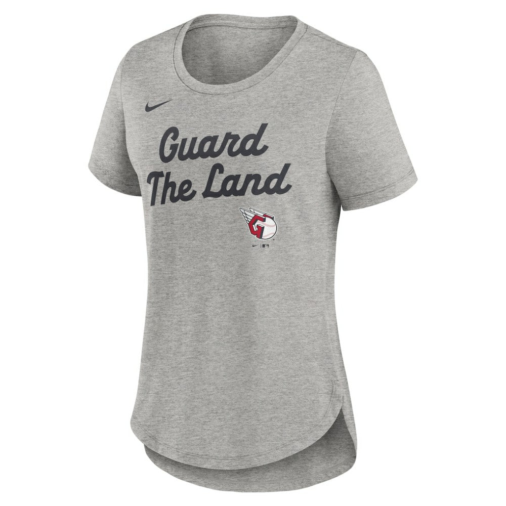 Cleveland Guardians Women's Script Tri-Blend T-Shirt Heather Gray