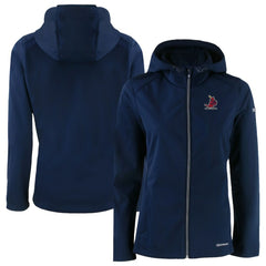 St. Louis Cardinals Cutter & Buck Women's Cooperstown Collection Evoke Eco Softshell Recycled Full-Zip Jacket Navy