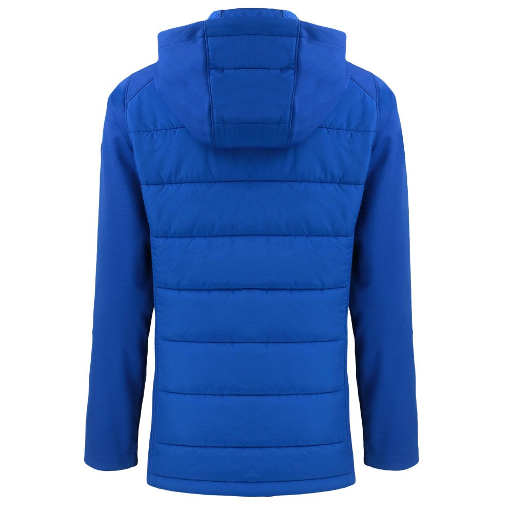 Kansas City Royals Cutter & Buck Women's  Evoke Hybrid Eco Softshell Recycled Full-Zip Hoodie Jacket Royal