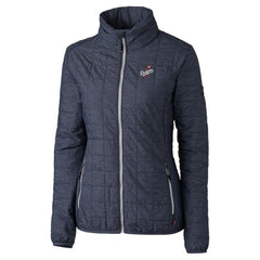 Los Angeles Dodgers Cutter & Buck Women's Rainier PrimaLoft Eco Insulated Full-Zip Puffer Jacket Anthracite