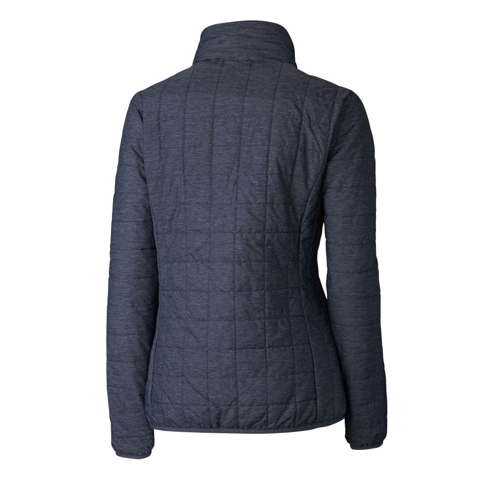Kansas City Royals Cutter & Buck Women's Rainier PrimaLoft Eco Insulated Full-Zip Puffer Jacket Anthracite