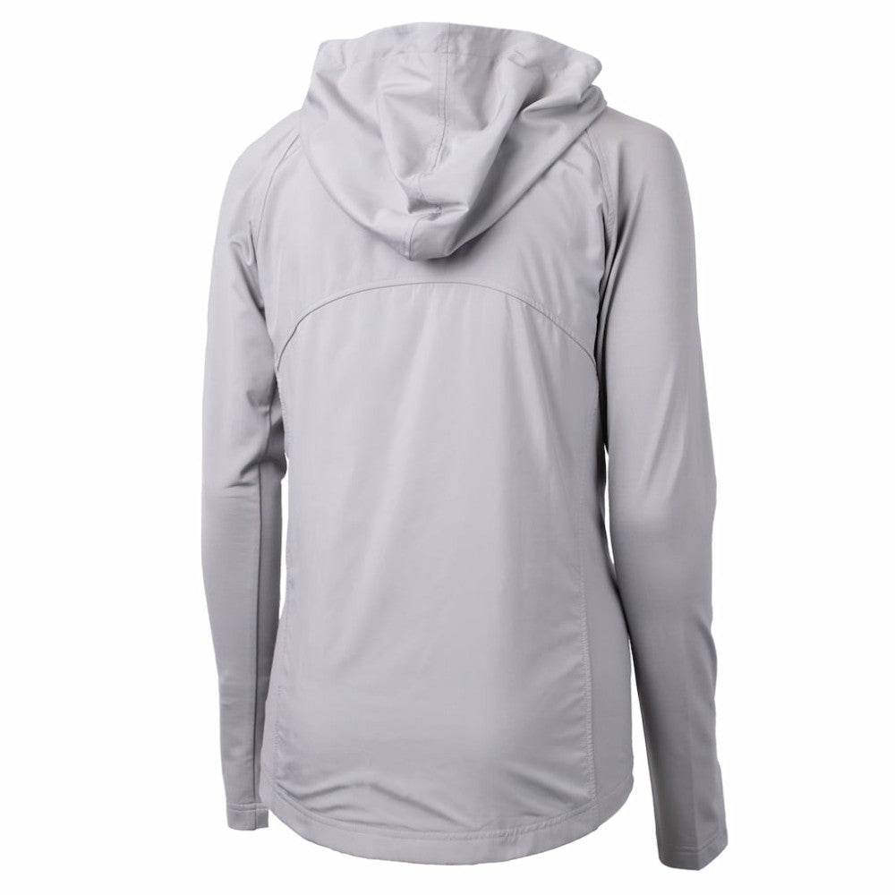 Los Angeles Dodgers Cutter & Buck Women's  Adapt Eco Knit Hybrid Recycled Full-Zip Hoodie Gray