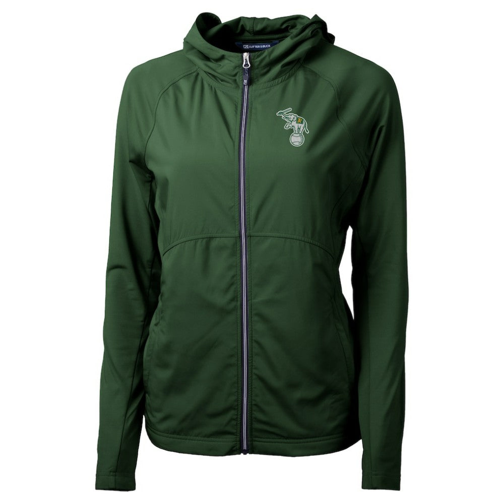 Athletics Cutter & Buck Women's Adapt Eco Knit Hybrid Recycled Full-Zip Hoodie Green
