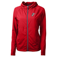 Cincinnati Reds Cutter & Buck Women's Cooperstown Collection Adapt Eco Knit Hybrid Recycled Full-Zip Hoodie Red
