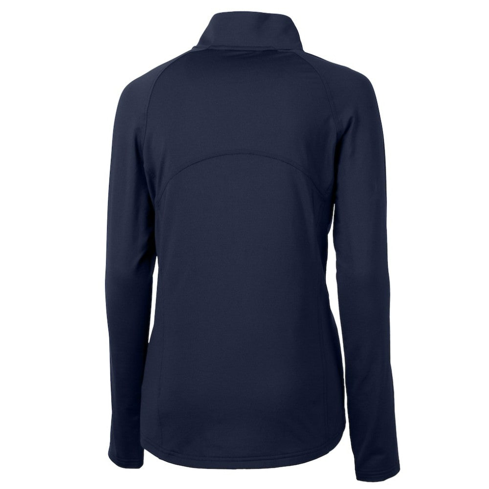 Boston Red Sox Cutter & Buck Women's  DryTec Adapt Eco Knit Stretch Recycled Raglan Half-Zip Top Navy