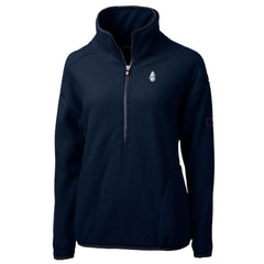 Chicago Cubs Cutter & Buck Women's Cooperstown Collection Cascade Eco Sherpa Fleece Half-Zip Pullover Jacket Navy