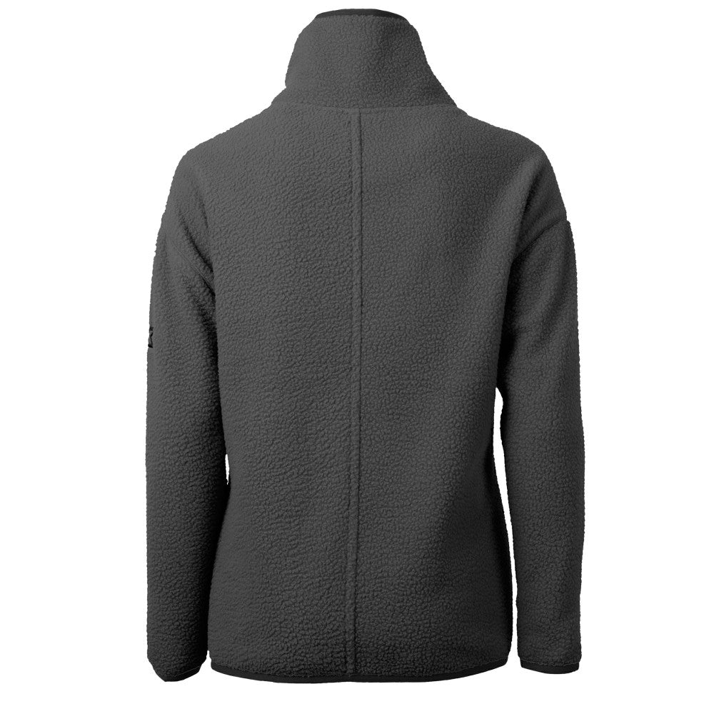 Cincinnati Reds Cutter & Buck Women's Cooperstown Collection Cascade Eco Sherpa Fleece Half-Zip Pullover Jacket Charcoal