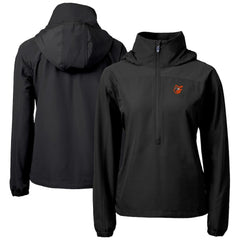 Baltimore Orioles Cutter & Buck Women's  Charter Eco Recycled Half-Zip Anorak Jacket Black