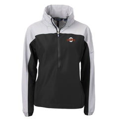 San Francisco Giants Cutter & Buck Women's  Charter Eco Recycled Half-Zip Anorak Jacket Black