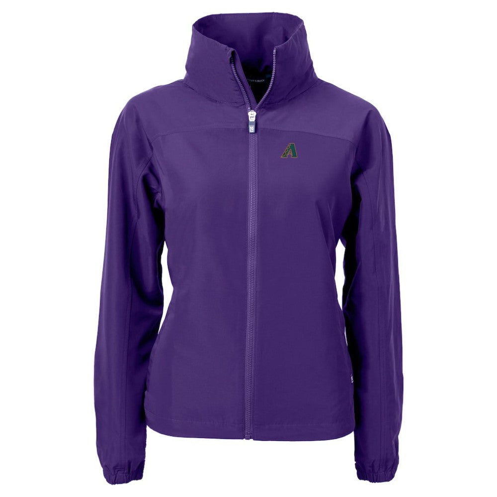 Arizona Diamondbacks Cutter & Buck Women's Charter Eco Recycled Full-Zip Jacket Purple