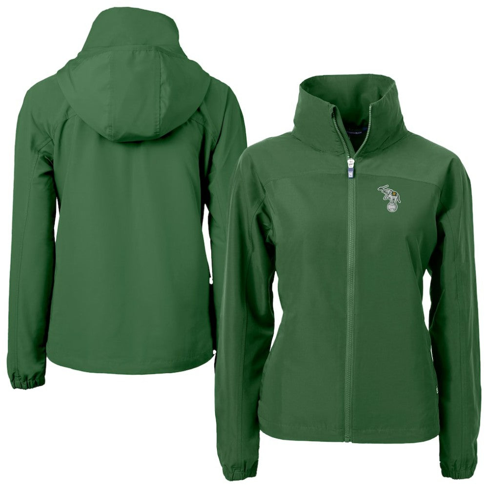 Athletics Cutter & Buck Women's Charter Eco Recycled Full-Zip Jacket Green