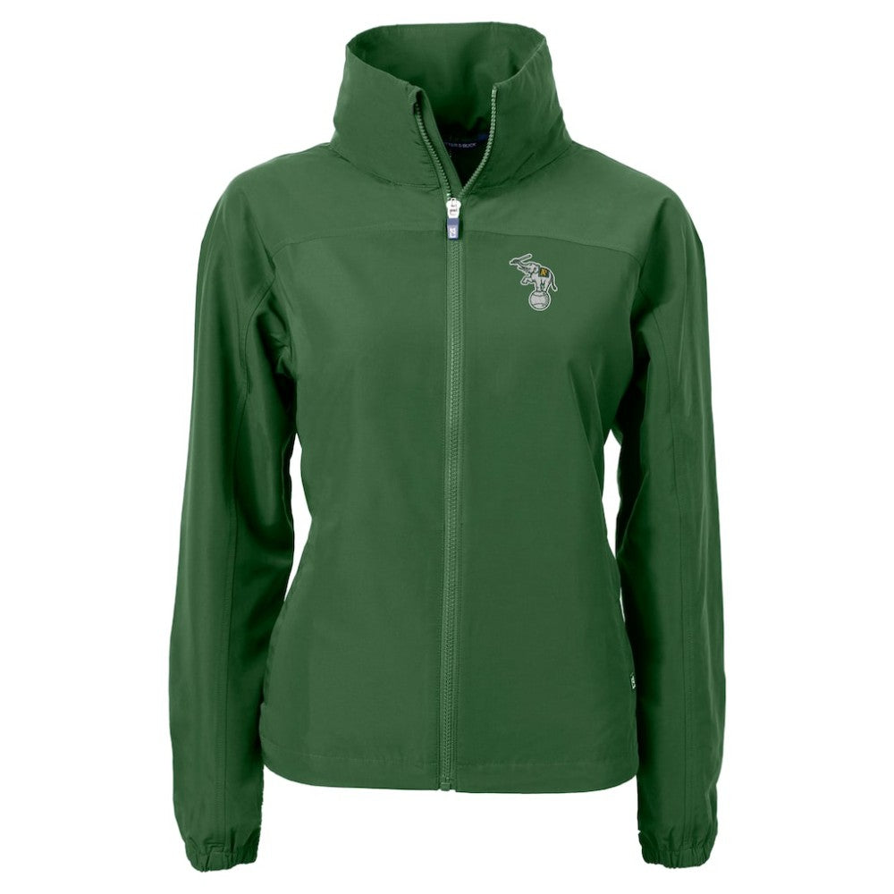 Athletics Cutter & Buck Women's Charter Eco Recycled Full-Zip Jacket Green