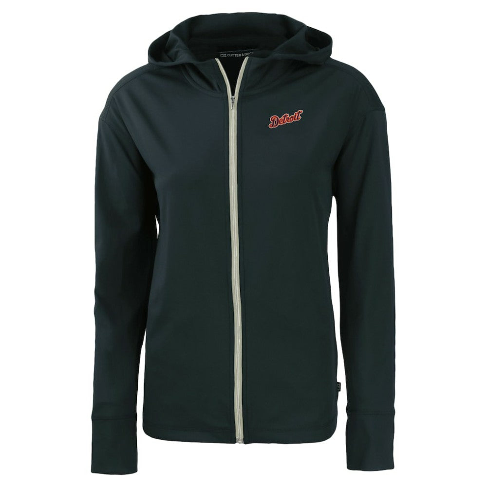 Detroit Tigers Cutter & Buck Women's  Daybreak Eco Recycled Full-Zip Hoodie Jacket Navy