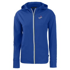 Los Angeles Dodgers Cutter & Buck Women's  Daybreak Eco Recycled Full-Zip Hoodie Jacket Royal