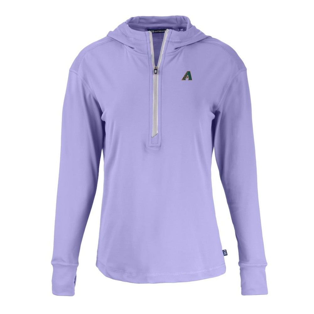 Arizona Diamondbacks Cutter & Buck Women's Daybreak Eco Recycled Half-Zip Hoodie Purple