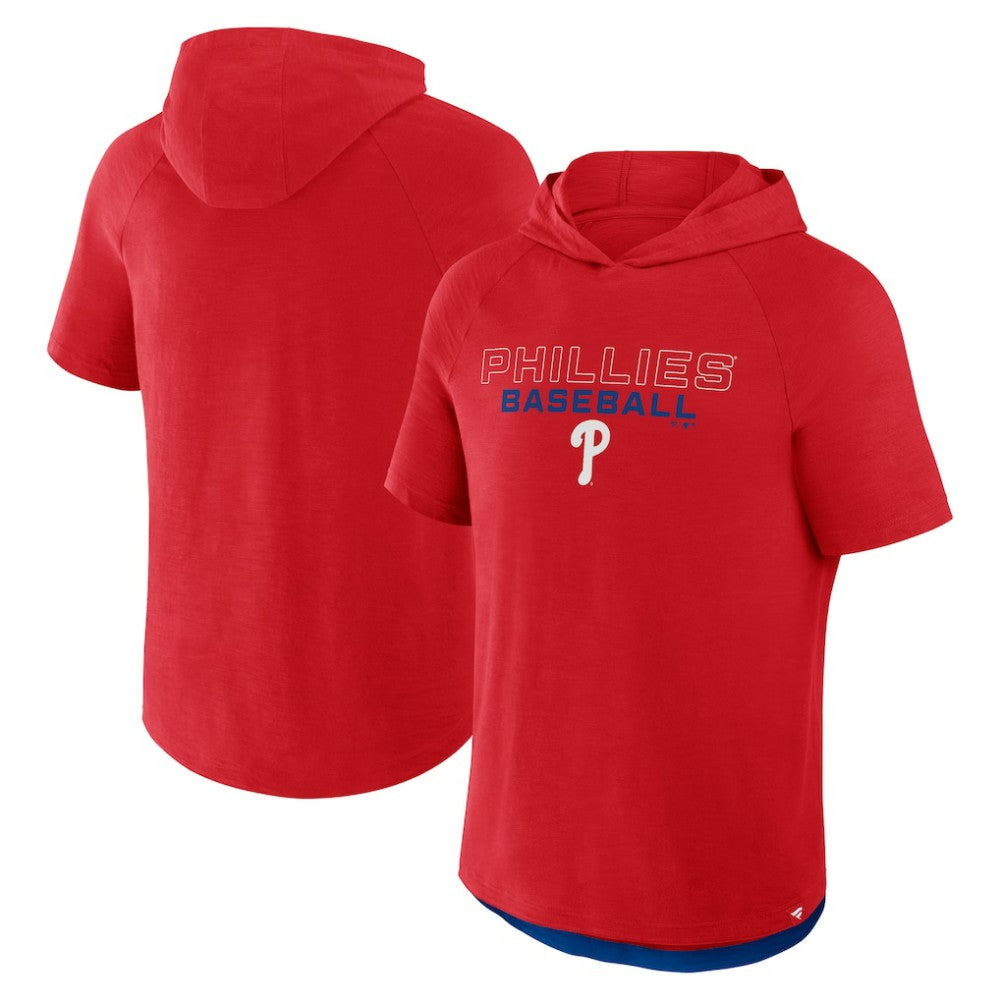 Philadelphia Phillies Clubhouse Optimal Play Raglan Hoodie T-Shirt Red