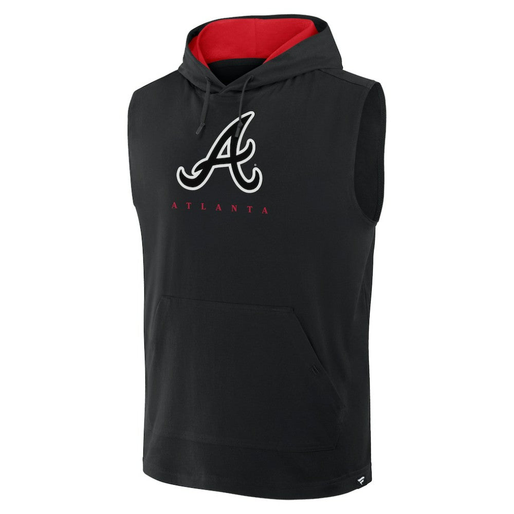 Atlanta Braves Fire Speed Sleeveless Pullover Hoodie Black