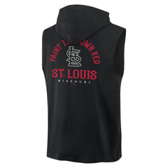 St. Louis Cardinals Fire Speed Sleeveless Pullover Hoodie Black