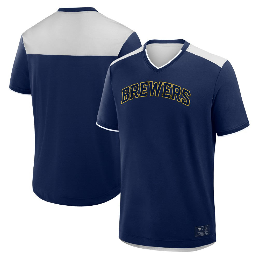 Milwaukee Brewers Walk Off V-Neck T-Shirt Navy